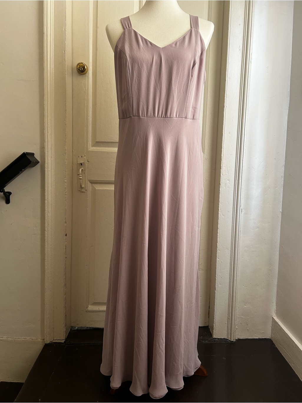 Vintage Ursula Of Switzerland Dusty Mauve Evening Gown A-Line Maxi Dress Size 12